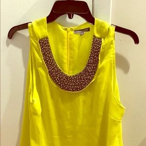 Yellow embellished top